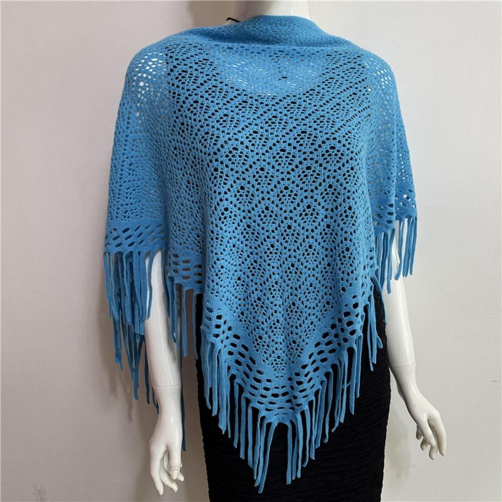 Thickening Thermal Neck Warmer Bib Temperament Cardigan Triangle Scarves Shawl  Women Lady Girl