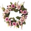 35cm Flower Rose Merry Christmas Garland Wreath Home Party Door Hanging Decor