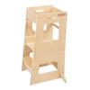 Kitchen Helper for Kids Step Stool Learning Tower for Children Learning Chair Adjustable, St-003, Natural