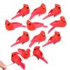 Птичьи Украшения 12 Штук Искусственные Летающие Животные Поделки С Металлическим Зажимом Красные Рождественские Украшения Птицы Для Парка Сада Заднего Двора