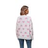 Зимний женский свитер Love Valentine's Day Pullover Large Peach Heart Color Clash Sweater