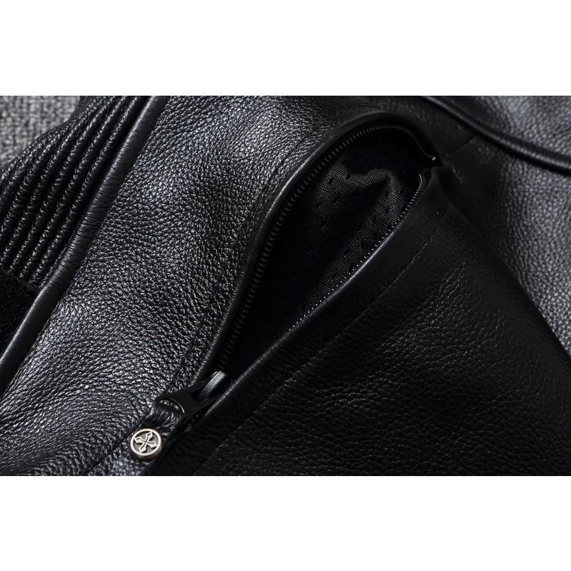 Китайский размер байкерский жилет верхний слой коровьей кожи жилет мужской тонкий короткий мотоциклетный костюм куртка для верховой езды без рукавов настоящий коровий клубный жилет