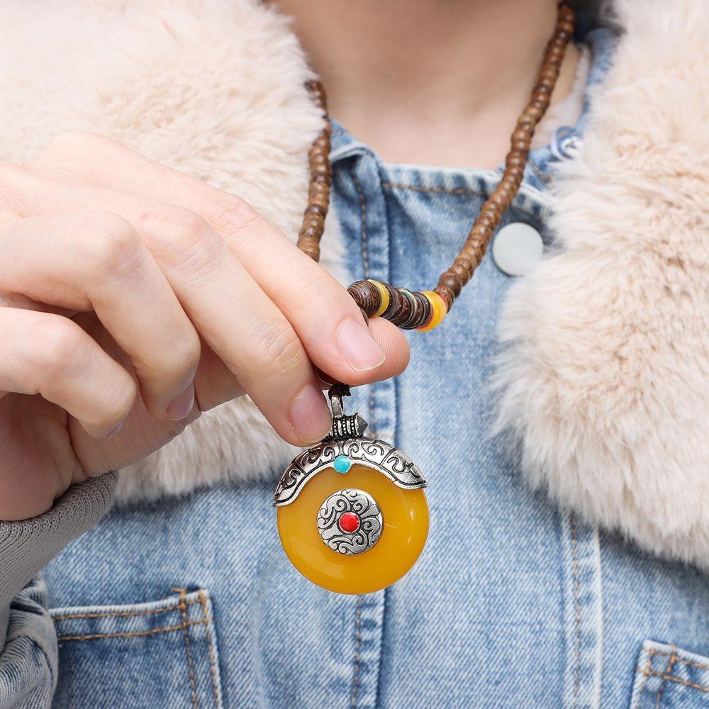 Буддийская Бодхи ключичная цепочка Этническая модная бижутерия Персонализированное ожерелье Ожерелье из бусин Непал