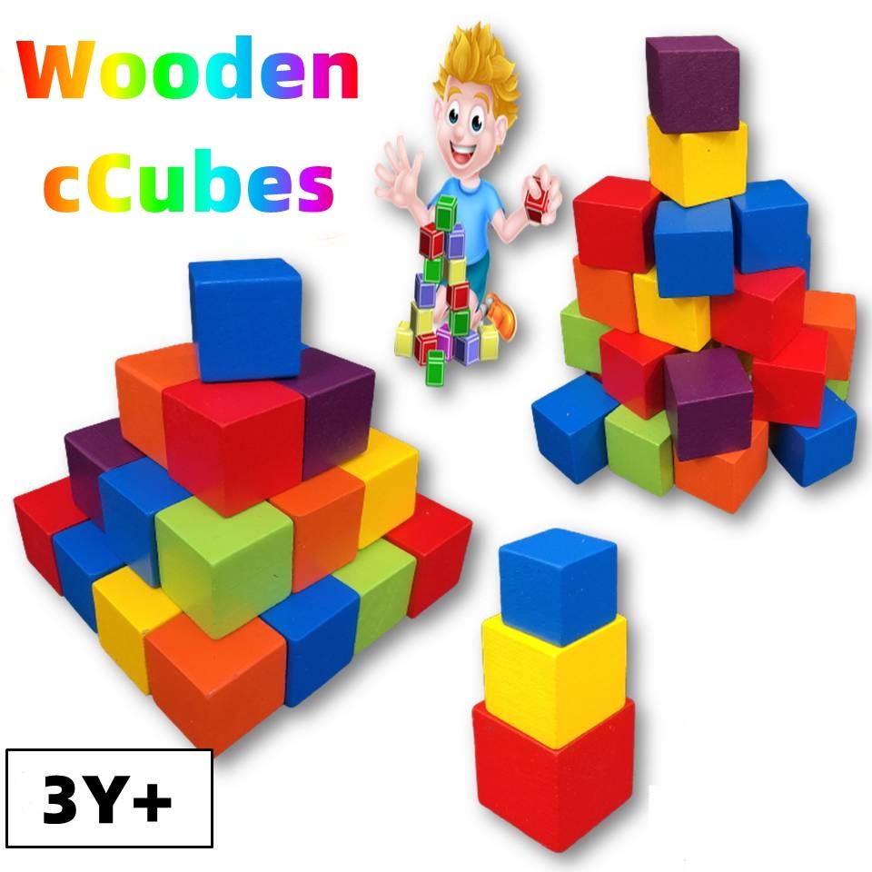 Premium Wooden Cubes Mathematics Toys For Kids