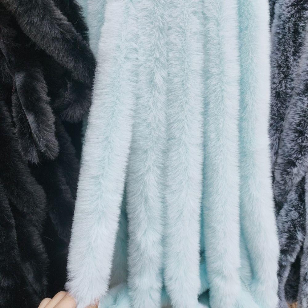 Handmade Wool Tops Fluffy Trim 1M Artificial Fur Stripe Decoration Faux Fur Ribbon Tape