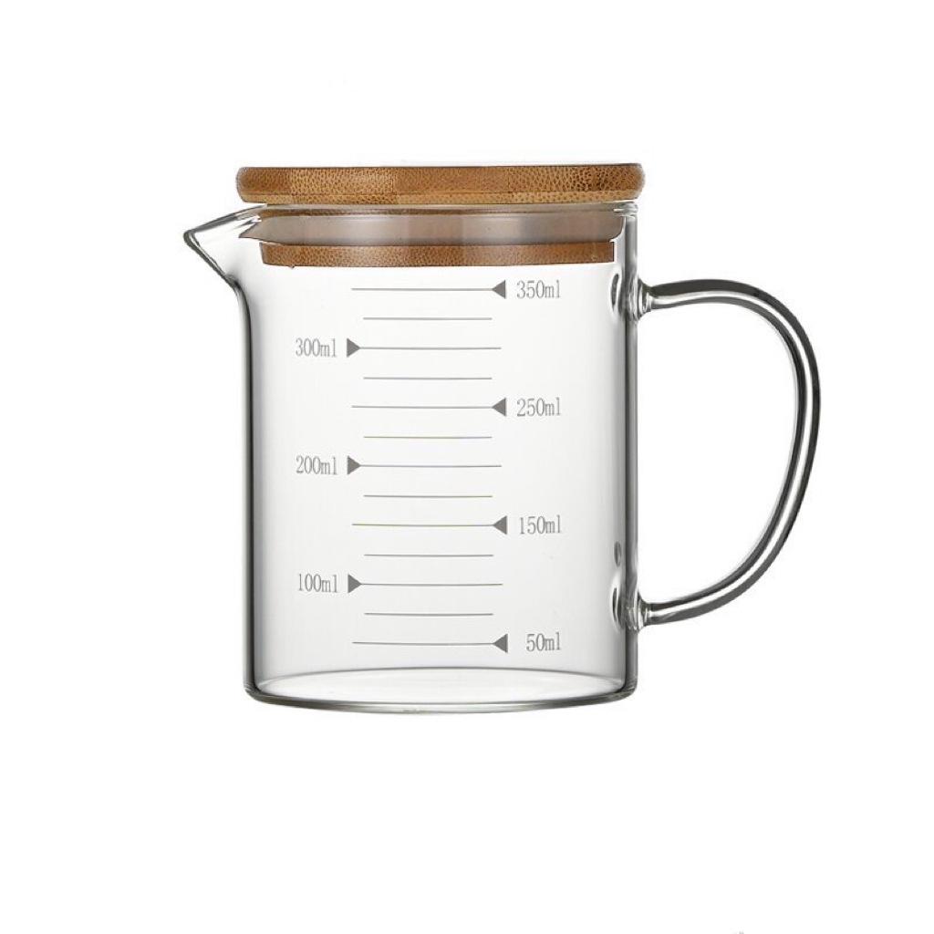 Мерный стакан из высокоборосиликатного стекла с ручкой - Прозрачный градуированный стакан для выпечки, молока и сока