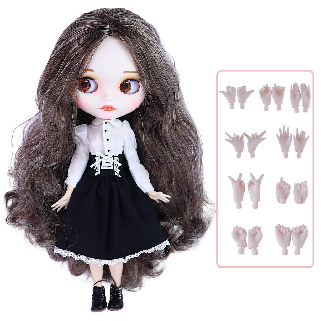 Кукла ICY DBS Blyth 1/6, аниме-кукла, шарнирное тело, белая кожа, глянцевое лицо, специальный комплект с одеждой, обувью и руками, 30 см, игрушка BJD