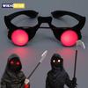 Halloween Horror Red Eye Glasses Props Funny Personality Scary Horror Glasses Party Tricky Eyes Cosplay Prop Glow In The Dark