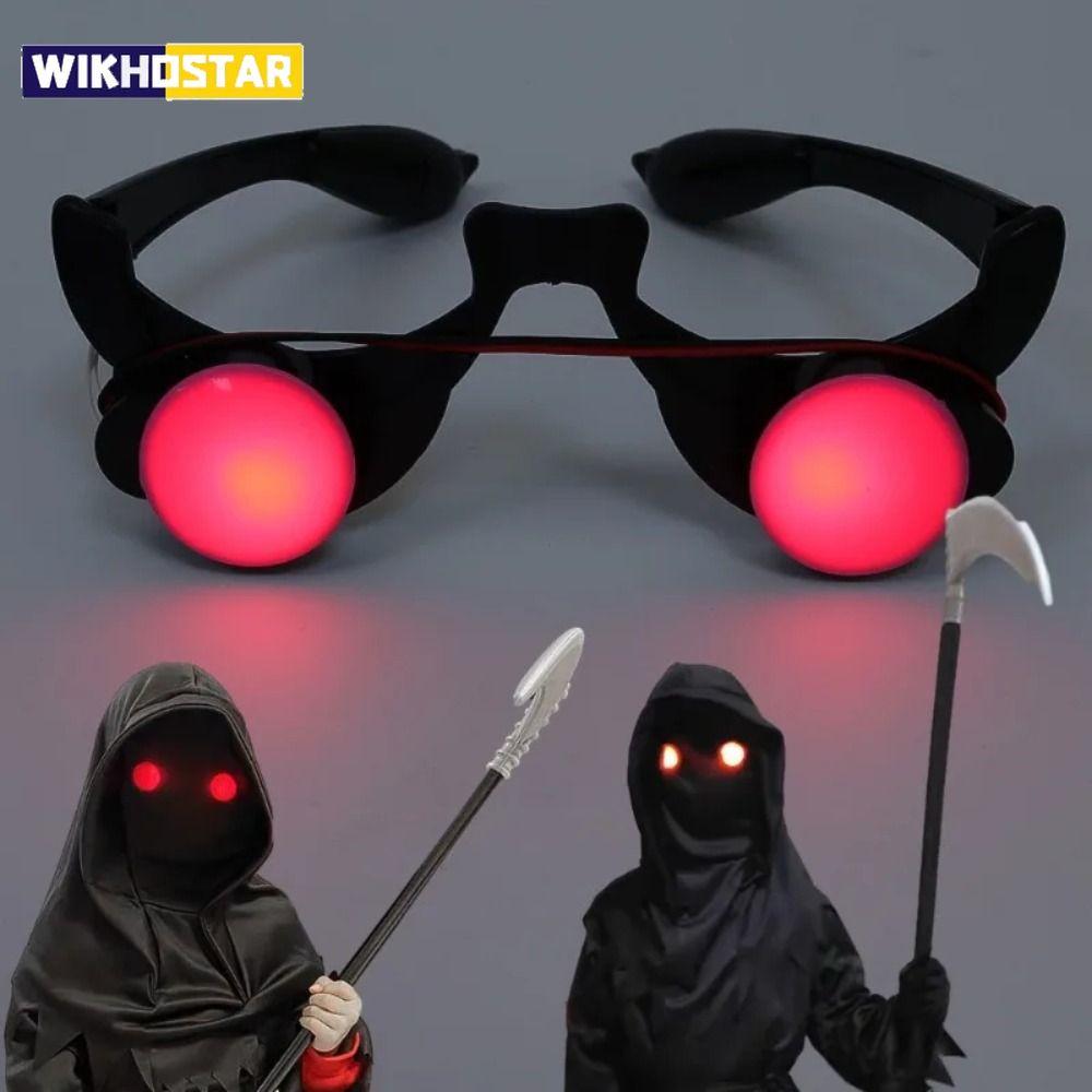 Halloween Horror Red Eye Glasses Props Funny Personality Scary Horror Glasses Party Tricky Eyes Cosplay Prop Glow In The Dark