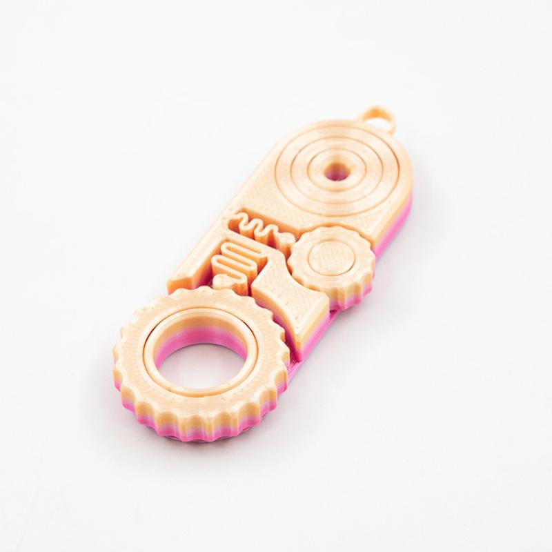 3D Printed Gear Rotation EDC Fidget Toy 3-in-1 Stress Relief Hanging Pendant Ideal Gift for Fidgeters