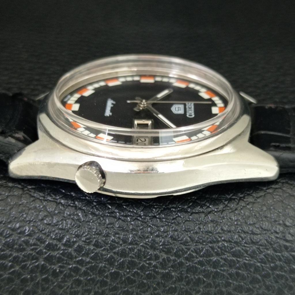 ВИНТАЖНЫЕ АВТОМАТИЧЕСКИЕ ЧАСЫ SEIKO 5 7009A ЯПОНИЯ МУЖСКИЕ ЧЕРНЫЙ ЦВЕТ ЦИФЕРБЛАТ a708588-1