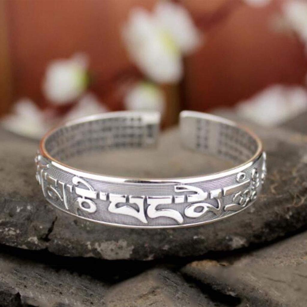 Браслет для мужчин и нержавеющая сталь Санскрит Защита сердца от добра амулет свободный размер Новый подарок женщины, сталь, черный, пословица, Сутра, гравировка, браслет,