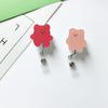 Color Acrylic Reel Clip Student Retractable Badge Reel Badge Holder Name Card Holder ID Card Clips