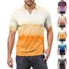 Мужская модная футболка для гольфа с коротким рукавом и V-образным вырезом