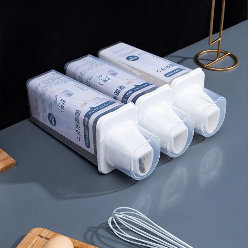 1/2Pcs Moisture-proof & Insect Proof Storage Box for Sealed Storage of Miscellaneous Grains Plastic Clear Coarse grain Oat Jar