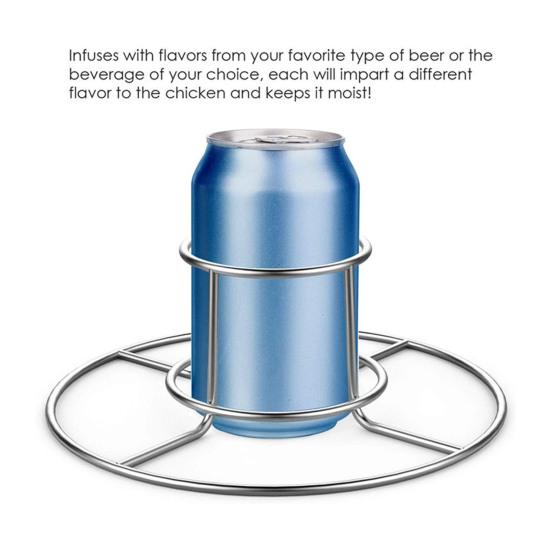 Подставка для курицы из нержавеющей стали Yousheng для гриля, духовки, пивной банки, подставка для курицы, вертикальная жаровня для приготовления пищи на открытом воздухе и в помещении