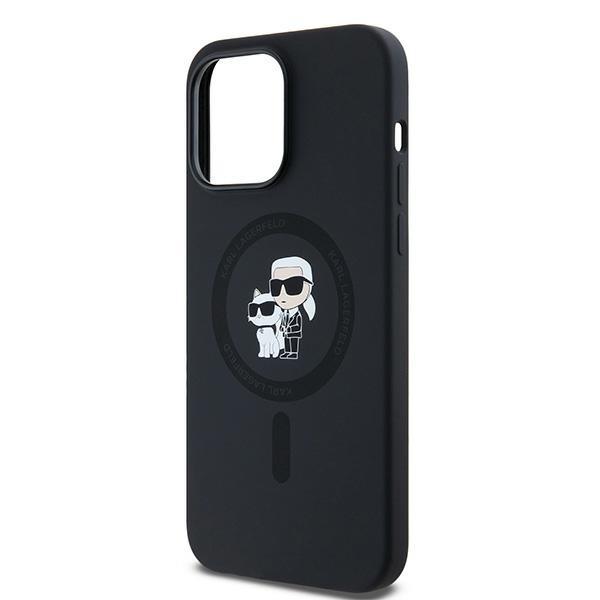Karl Lagerfeld Klhmp14Xscmkcrhk Iphone 14 Pro Max 6.7 Czarny/Black Hardcase Silicone Karl & Choupette Magsafe