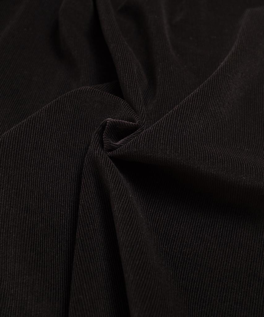 COTTON BELL Volume Pleated Corduroy Pants - Black