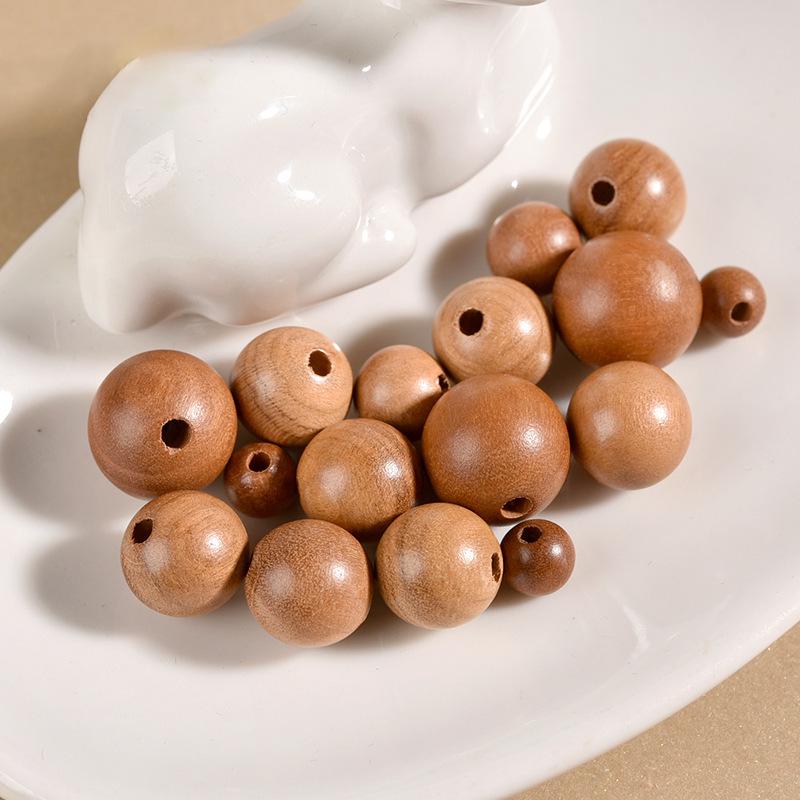 Золотые шелковые бусины из натурального зеленого сандалового дерева для самодельных украшений и буддийских аксессуаров