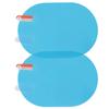Car Rearview Mirror Rain Protective Film Anti Fog Rainproof Sticker 100x145mm Oval Blue