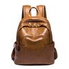 Retro Casual Backpack Women PU Leather Rucksack Women's Knapsack Travel Shoulder School Bags Mochila Bag