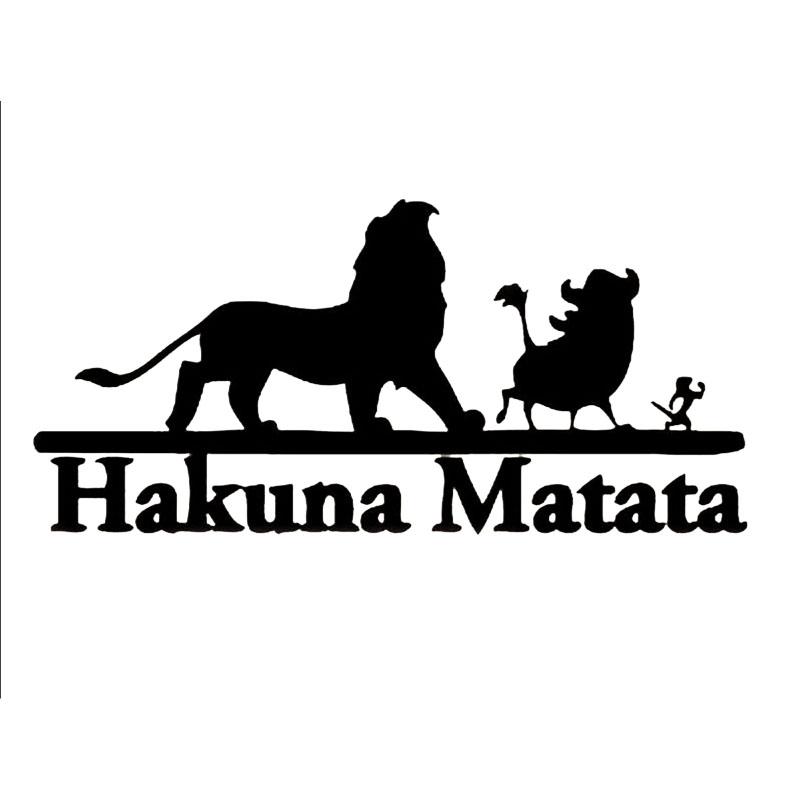 Наклейки на Автомобиль Животные Hakuna Matata, Светоотражающие Водонепроницаемые Виниловые Наклейки, Декор Окна Автомобиля, Бампера, Мотоцикла, Топливного Бака, Кузова
