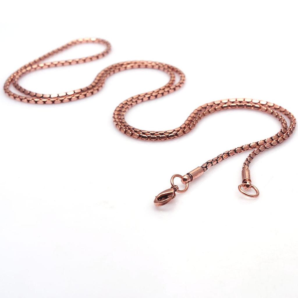 Pure Copper Box Chain Necklace Herringbone Copper Jewelry Copper Chain Necklace Jewelry For Eco Friendly Chain Gift