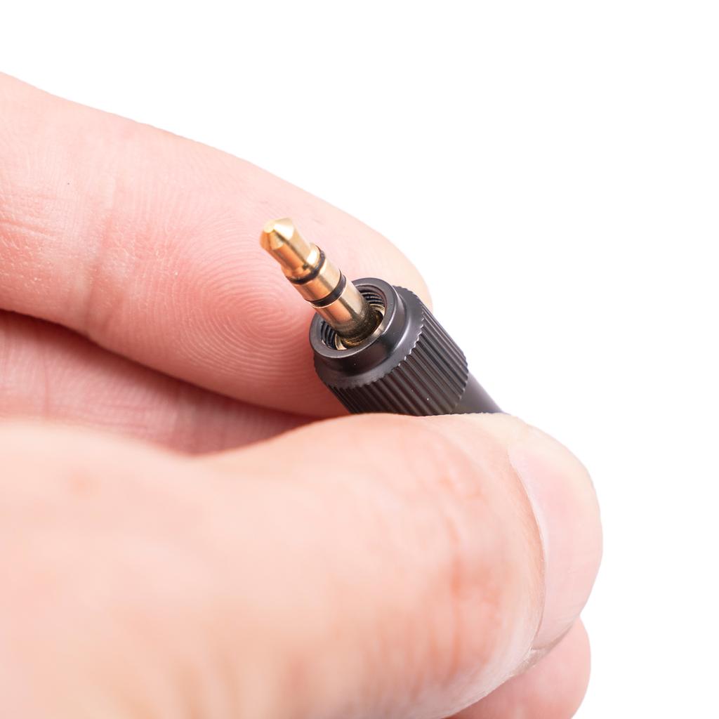 Черный 3,5 мм 1/8" Стерео Винтовой Аудио Разъем-Замок для Микрофона Sennheiser Запасной Штекер Адаптер