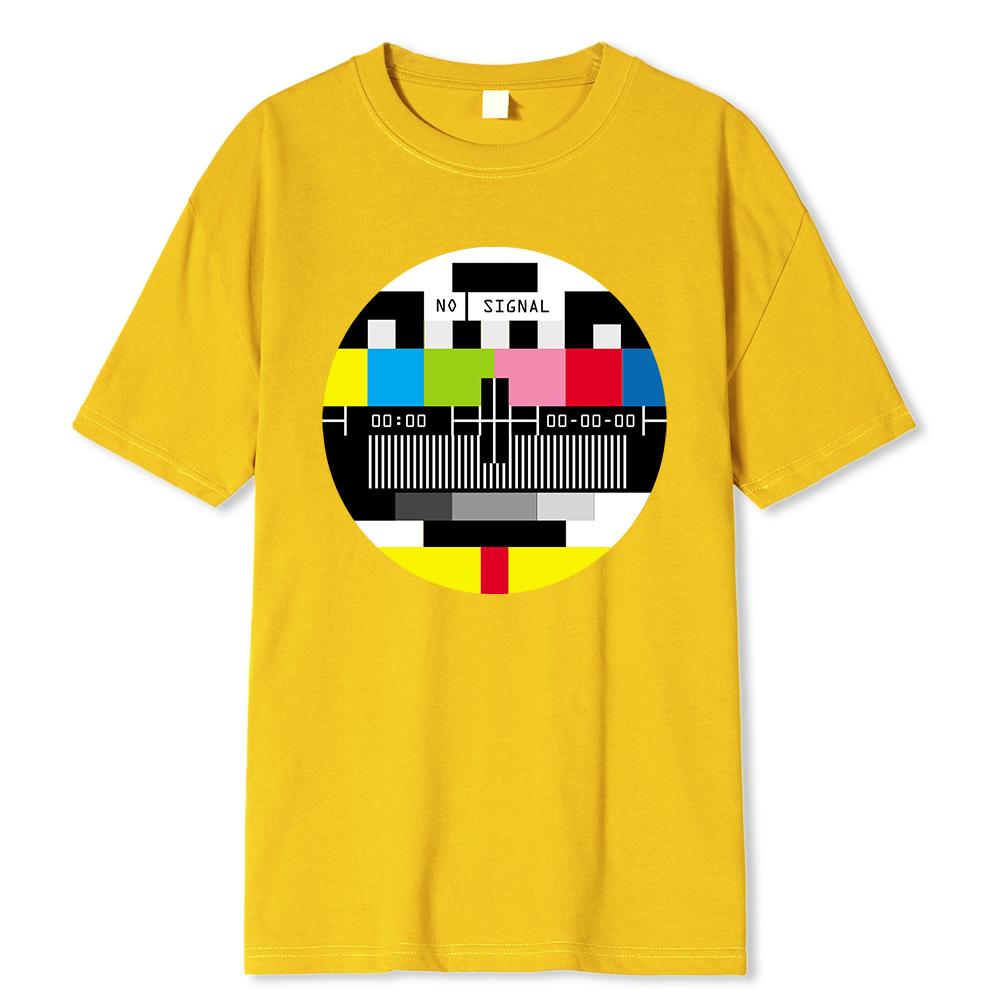 No Signal Мужская футболка в стиле хип-хоп, уличные топы и футболки, новинка, геометрический узор, короткий рукав, летняя хлопковая футболка, футболки больших размеров