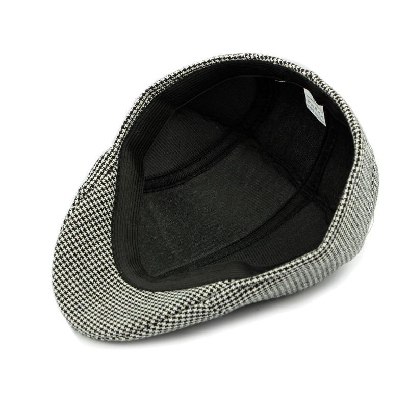 Осенне-зимняя мужская шляпа для людей среднего и пожилого возраста, ретро-шляпа в британском стиле, маленькая хлопковая шляпа с узором «гусиная лапка»