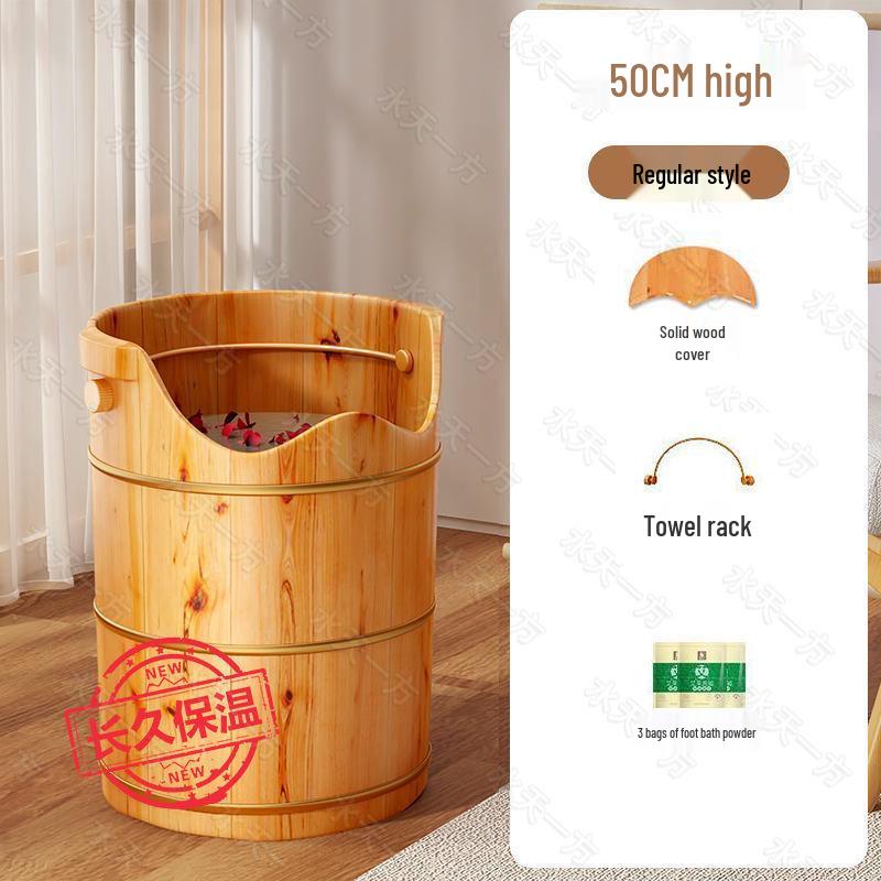 Деревянная глубокая ванночка для ног с функциями паровой бани и массажа