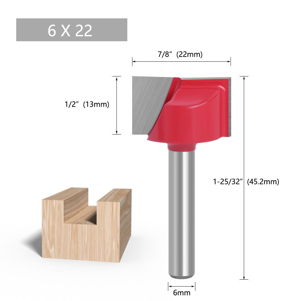 Набор фрез из вольфрамовой стали с плоским дном для ЧПУ-фрезера для деревообработки, 6 типов
