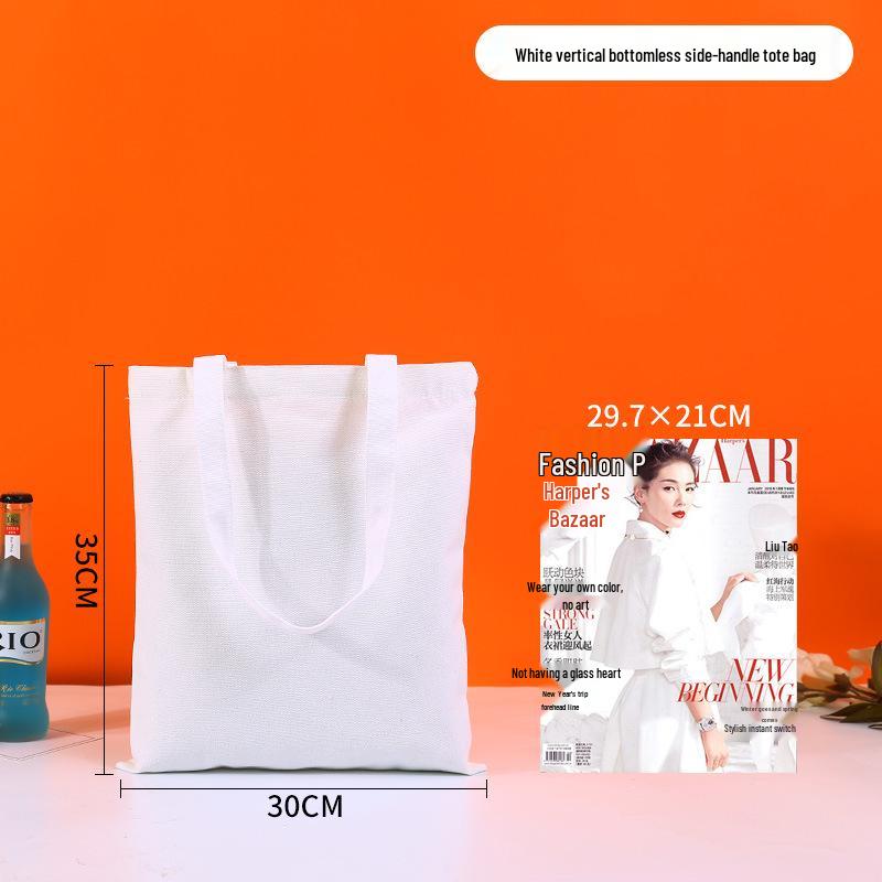 Высококачественная холщовая сумка-тоут с индивидуальным логотипом - Белая, Пустая, Персонализированная печать