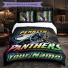 Постельное белье с индивидуальным именем Penrith Panthers, 1 пододеяльник и 2 наволочки, персонализированный подарок для спальни