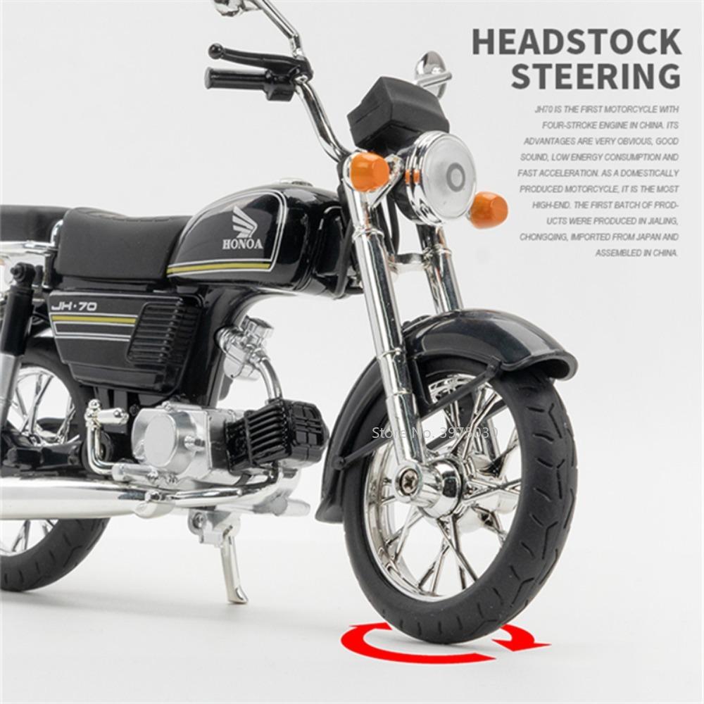 Масштаб 1/10 Honda Jialing Jh-70 Сплав Классические Модели Мотоциклов Литье под Давлением Металл Имитация Модель Мотоцикла со Звуком и Светом Подарок для Детей