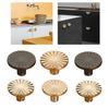 Pack of 6 Cabinets Knobs Brushed Brass Zinc Alloy Round Drawer Handle for Closet Dresser and Wardrobe Decoration