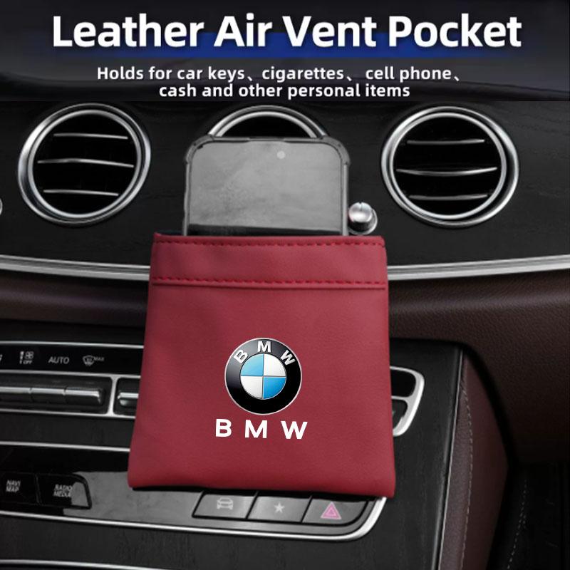 Car Vent Organizer Phone Pocket Glasses Card Key Storage Bag For BMW M e46 e90 e60 f30 f10 e39 e36 g20 g30 f20 e87 Accessories KUDFZ1