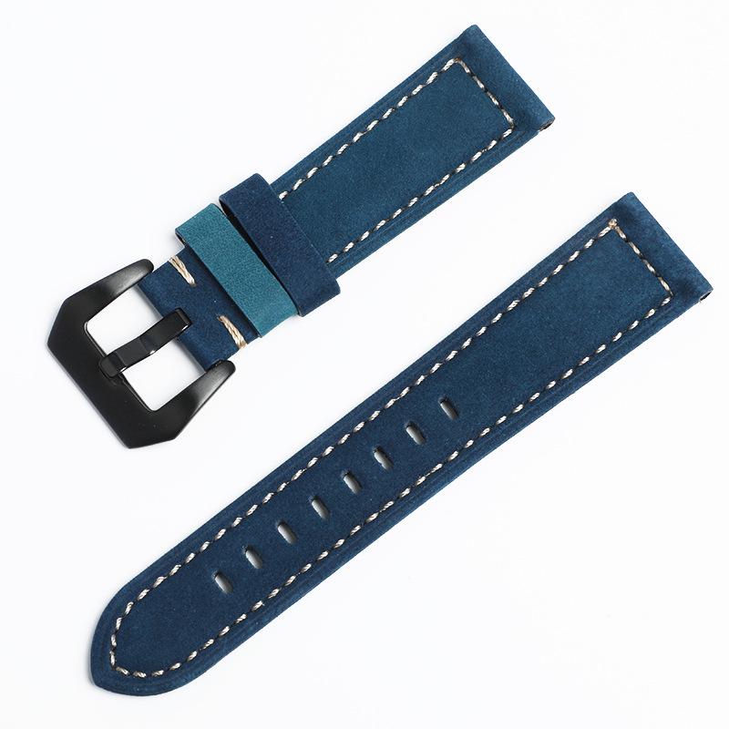 Ремешок для часов Panerai из матовой кожи крупного рогатого скота Vintage Crazy Horse, спортивный, из натуральной кожи, 22/24.