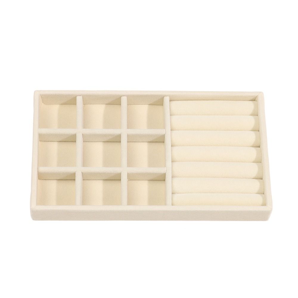 Бархатный поднос для ожерелья Штабелируемая витрина Ящик-органайзер Лотки Кольцо Браслет Ожерелье