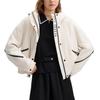 Fila White Series Casual Comfortable Warm Loose Cotton Jacket Women Jackets Steam-White F11W513901F-IV