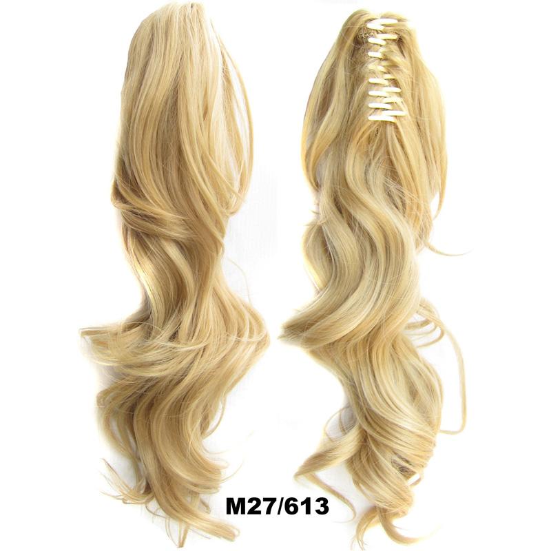 1pc Ponytail Hair Extesnion Long Wavy Hair Claw Clip On Pony Tail Hairpiece 24inch 60cm