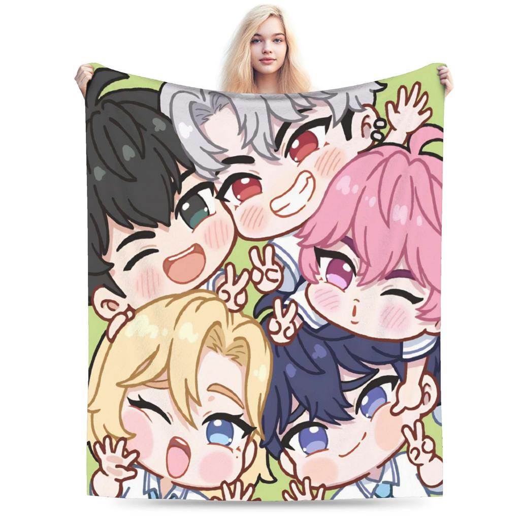 Kpop PLAVE Caligo pt Warm Blankets Students Plush Bedding Throws Novelty Couch Chair Flannel Bedspread Sofa Bed Cover