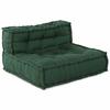 Modular Sofa Set 4 pcs Green Fabric