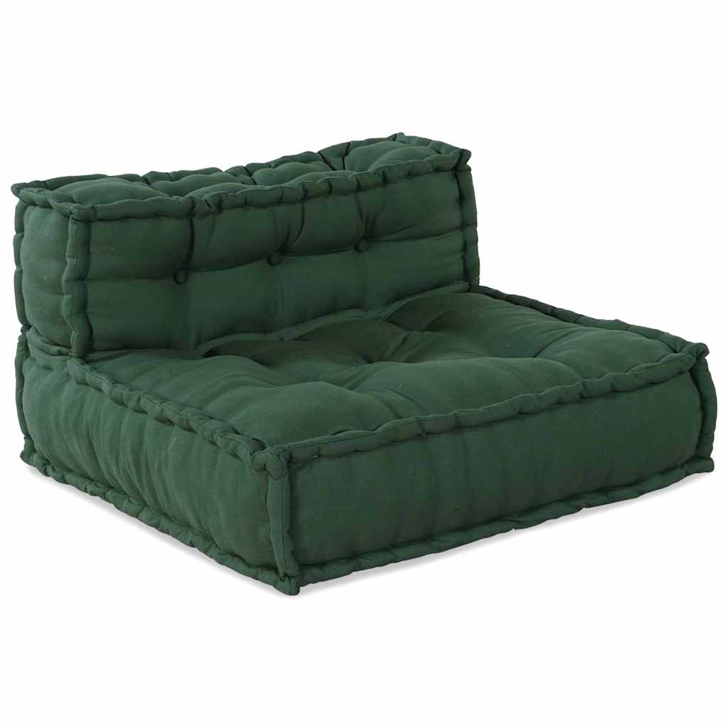 Modular Sofa Set 4 pcs Green Fabric