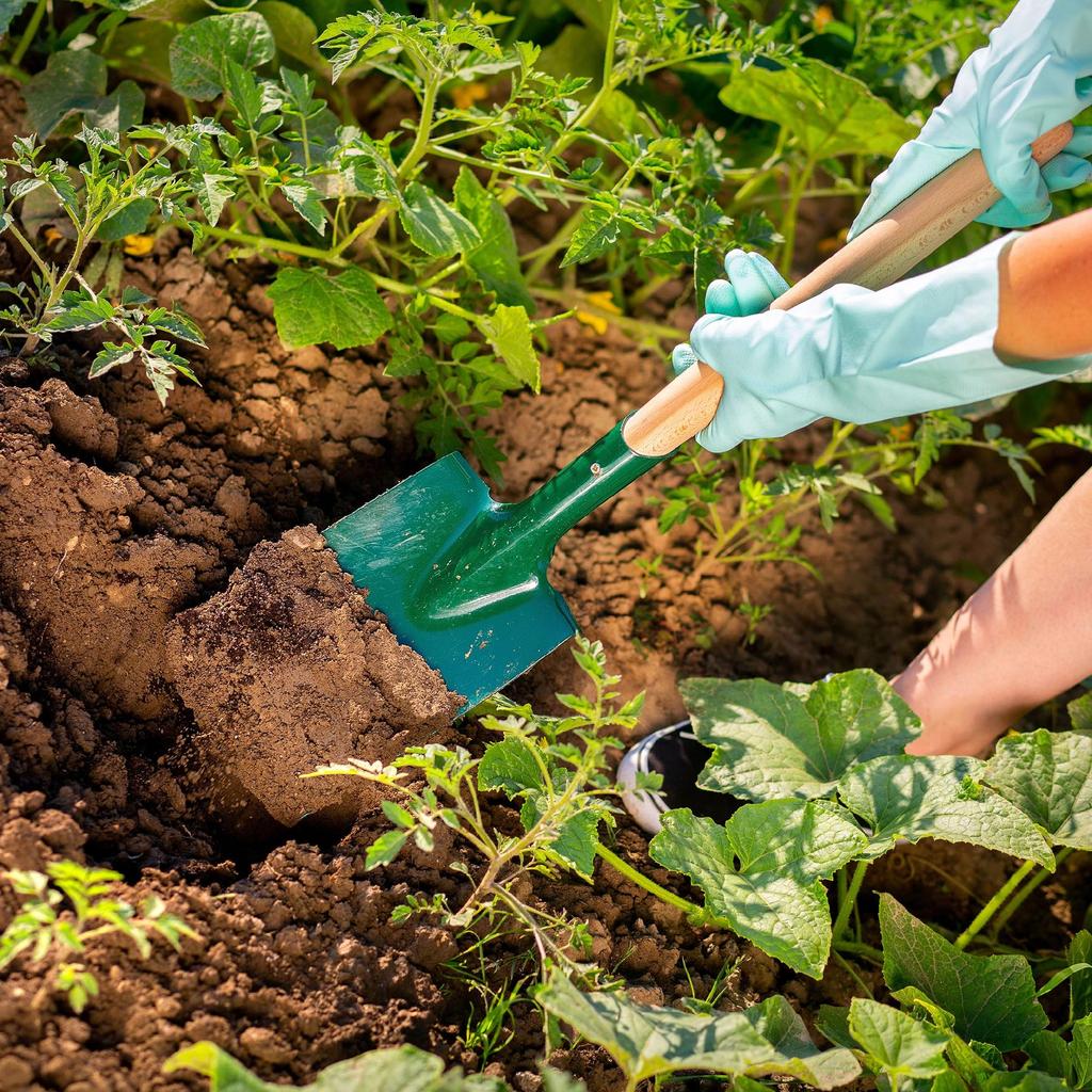KADAX Łopata Łopatka metalowa Ogrodowa mała mocna szufla Z Trzonkiem 60cm