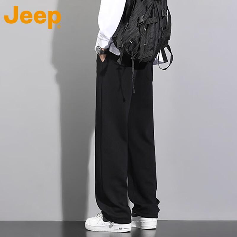 Jeep Мужские осенне-зимние свободные прямые повседневные спортивные штаны