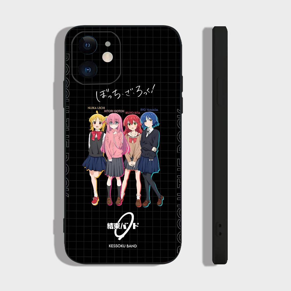 АНIME B-Bocchi The Rock-l Для IPhone 13,17,11,12,16,14,15,Plus,Pro Max Мягкий силиконовый черный чехол для телефона