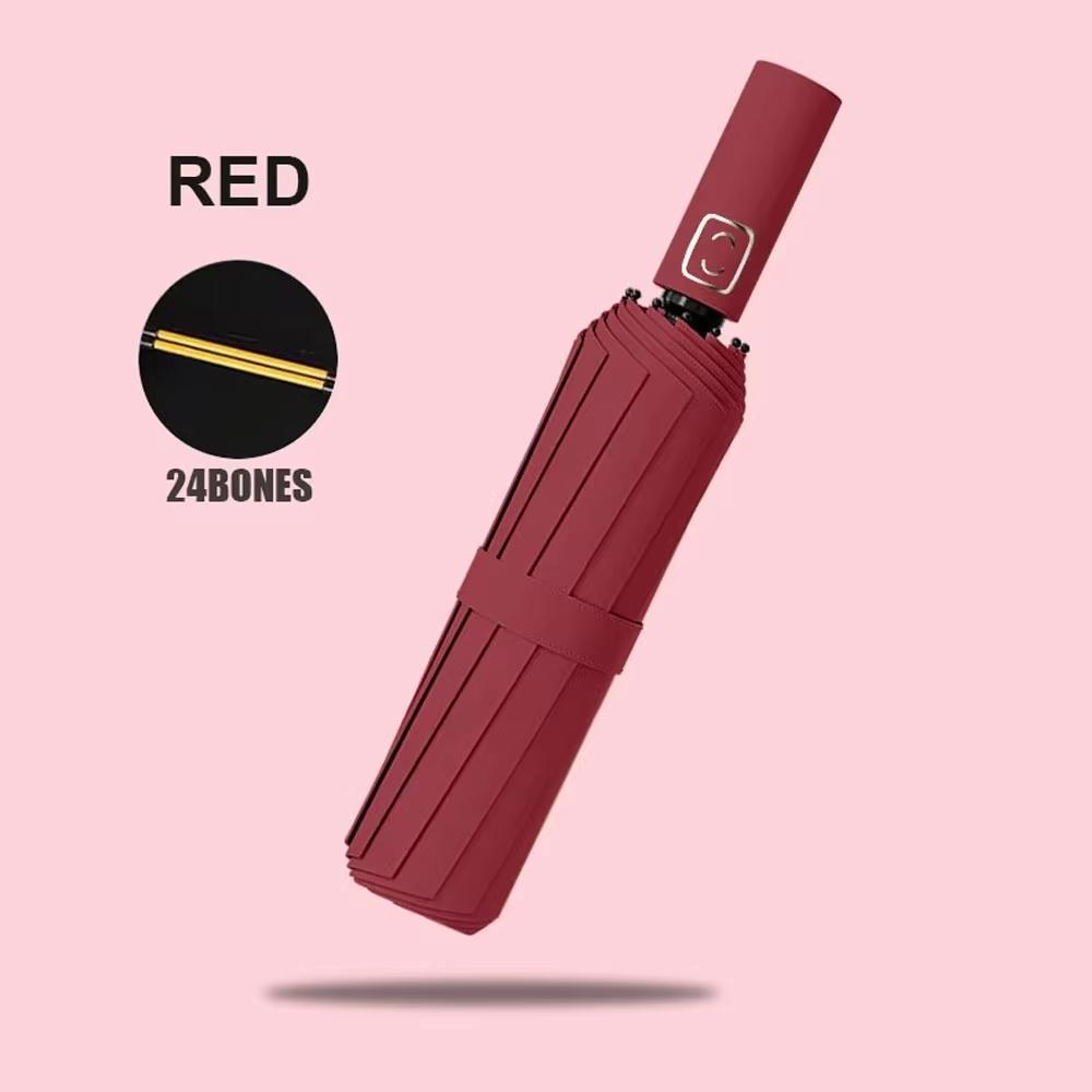 Усиленный зонт с 24 косточками, мужской деловой прочный и долговечный ветроустойчивый зонт, солнцезащитный зонт с защитой от ультрафиолета, женский солнечный зонт