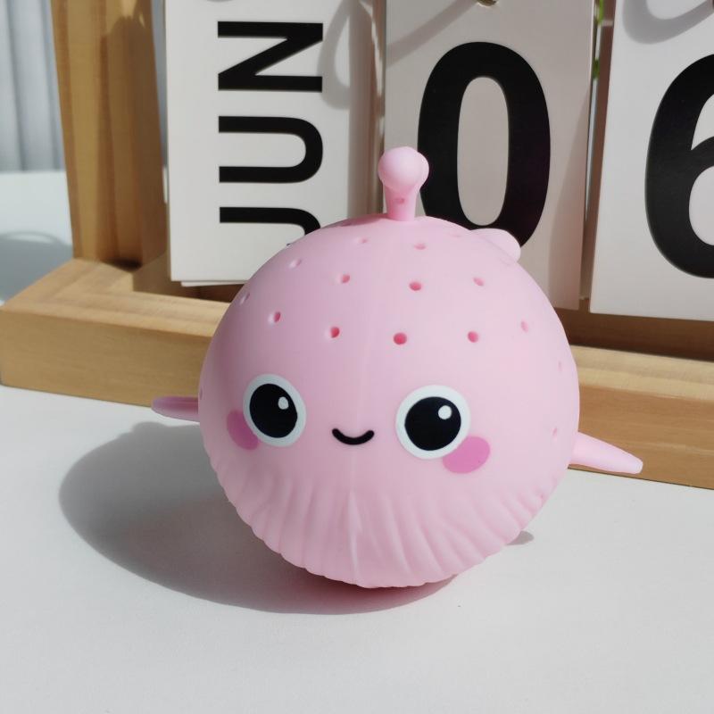 Creative Suction One-Horned Whale Pinch Music Children Play In The Water Happy Ocean Small Animal Toy Decompression