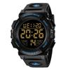 Digital Water Resistant To 50 Day of the LED Waterproof Sports Digital Instruction Manual Included Men's Watch, Meters, Date, Week, Alarm, Display,